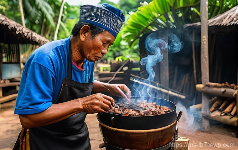 훈제 기법과 조리 시간의 관계 - **Prompt 1: The Artisan of Smoke**
A realistic image of an adult Malaysian man or woman, wearing...