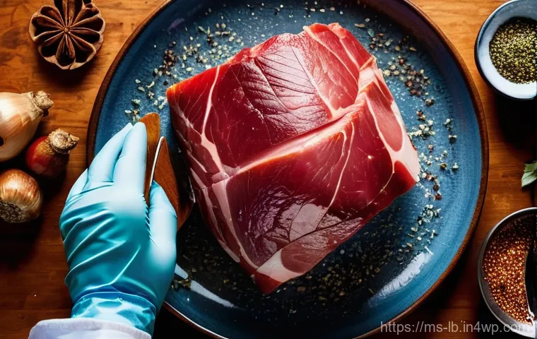 훈제 기법으로 만든 수제 햄 - Prompt 1: Fresh Meat Preparation & Marination**