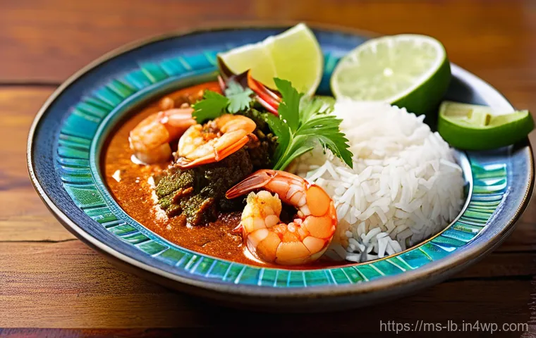 소스와 조합한 훈제 요리 - **Prompt:** A vibrant and inviting close-up shot of a traditional Malaysian meal featuring Daging Sa...